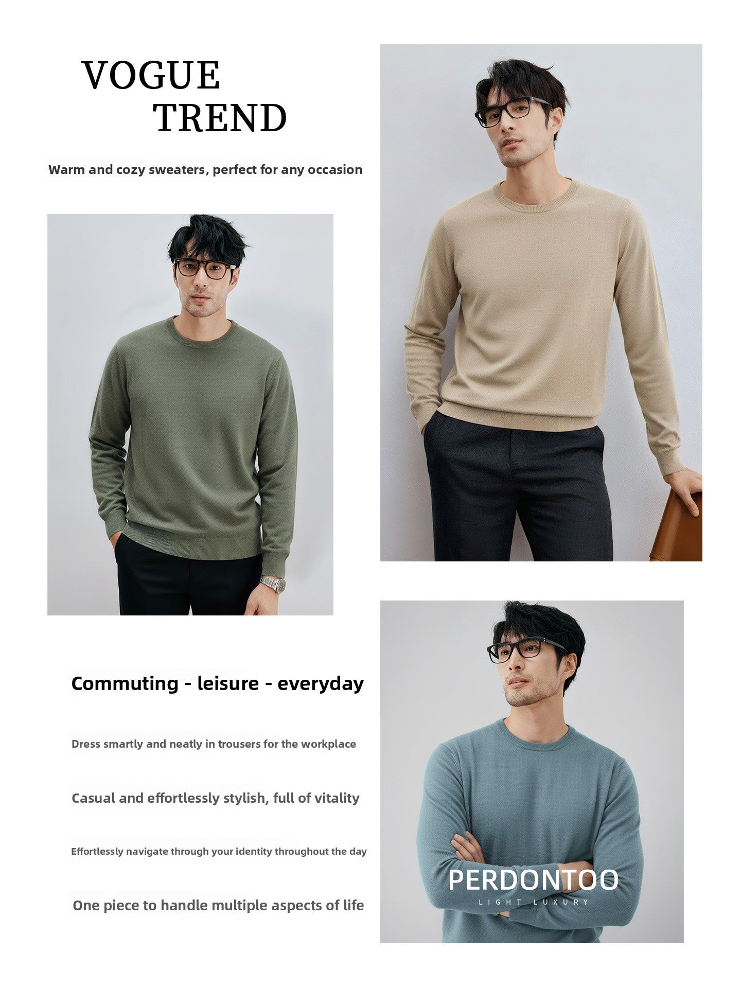 Mens Blend Knit Sweater | 100% Cotton